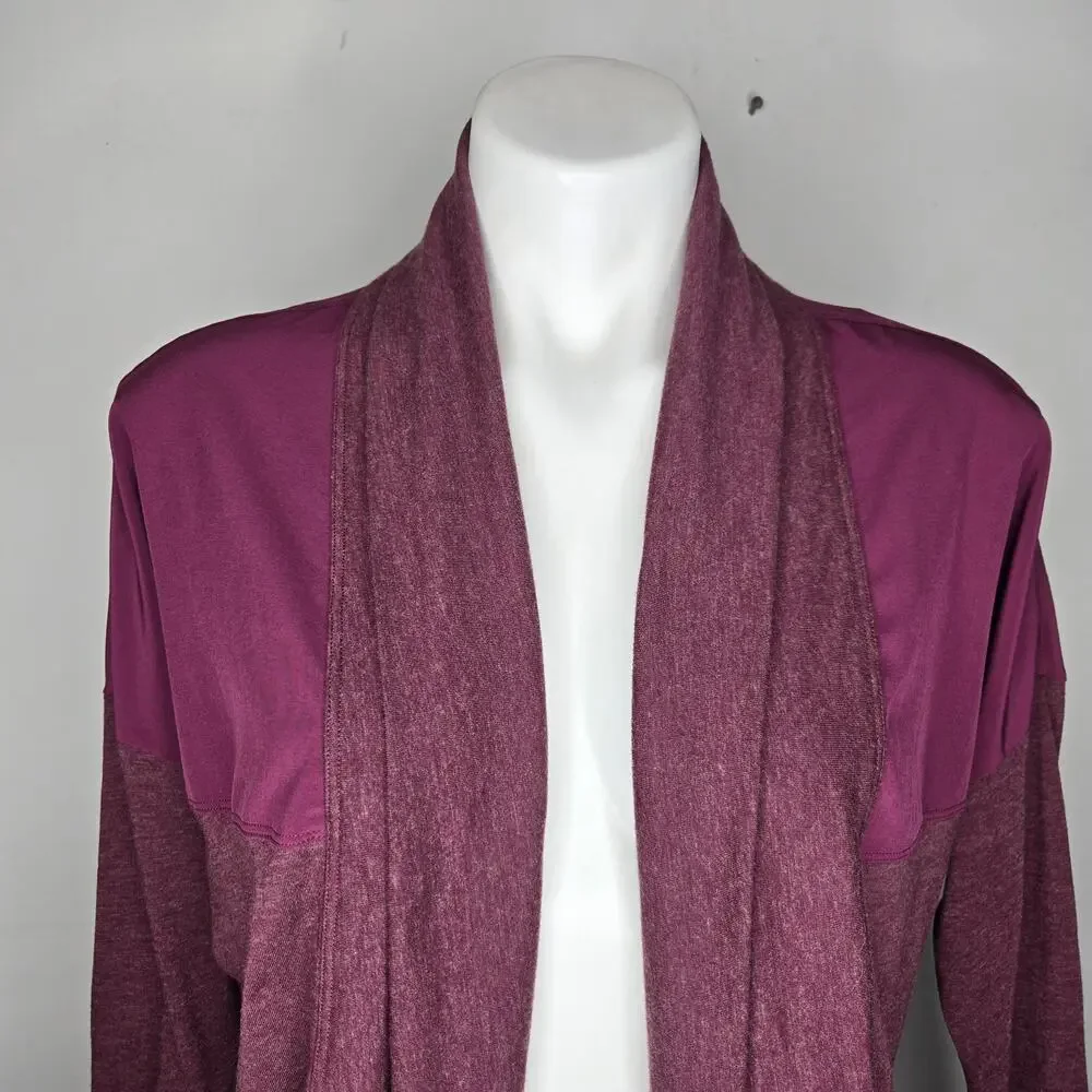 LUCY Women’s Lightweight Active Cardigan Maroon Size Small